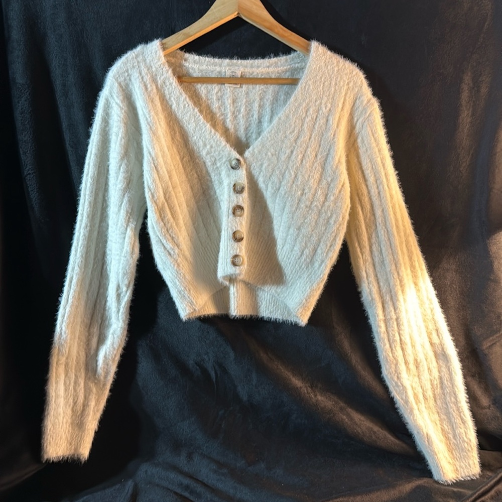 Urban Outfitters Cream Button-Up Cardigan